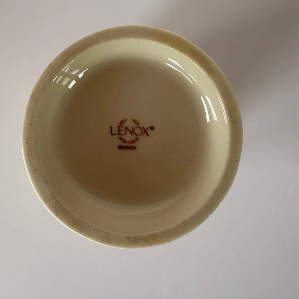 Lenox Embossed Floral and Beaded Votive or Tea-light Candleholder